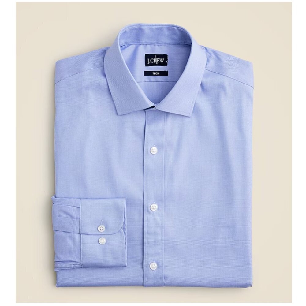 J. Crew Men’s Slim Bowery Performance Stretch Dress Shirt Blue XS NWT